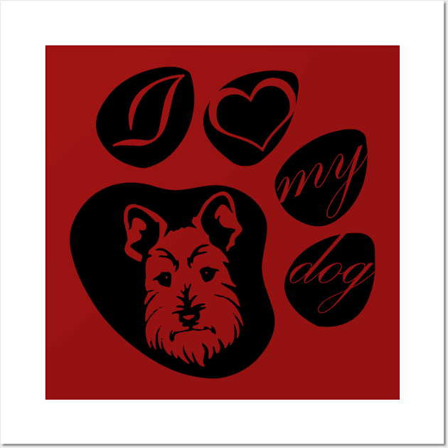 Love my Schnauzer Wall Art by persephony4